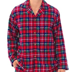 Alexander Del Rossa Top Size XL XLarge Red Plaid Button-down PJ ADR Mens Shirt